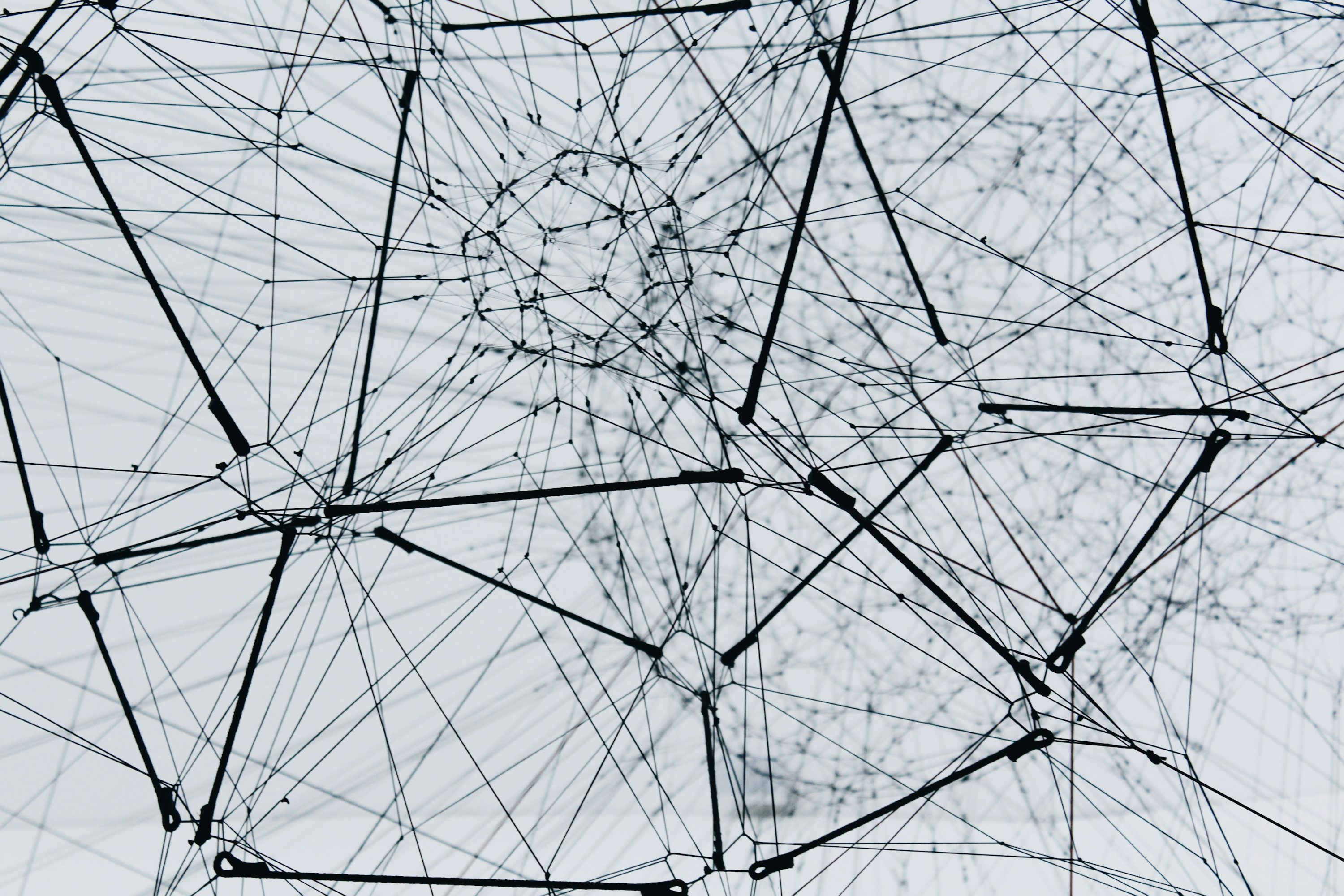 A web of connected wires depicting how business aviation is struggling in a fragmented tech ecosystem