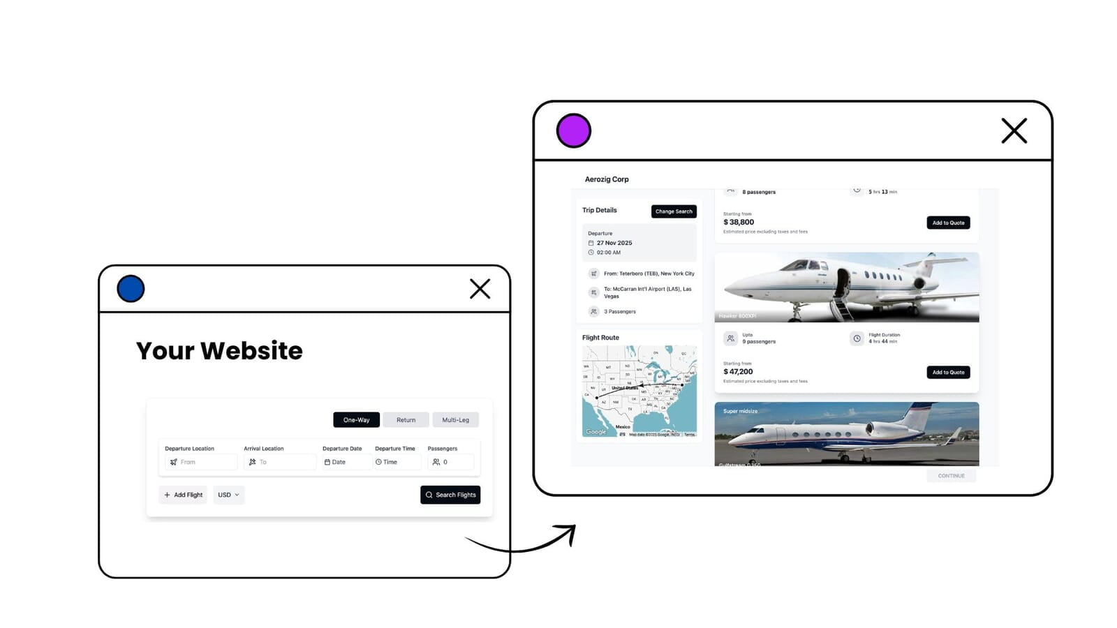 screen shot of website lead generation tool
